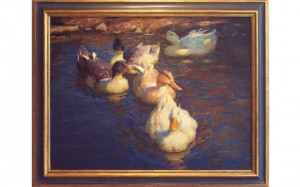 Александр Кестер
(1864, Бергнойштадт, Германия – 1932, Мюнхен, Германия)
«Утки в голубой воде»
Холст, масло, 71 x 93 см
Подписана художником