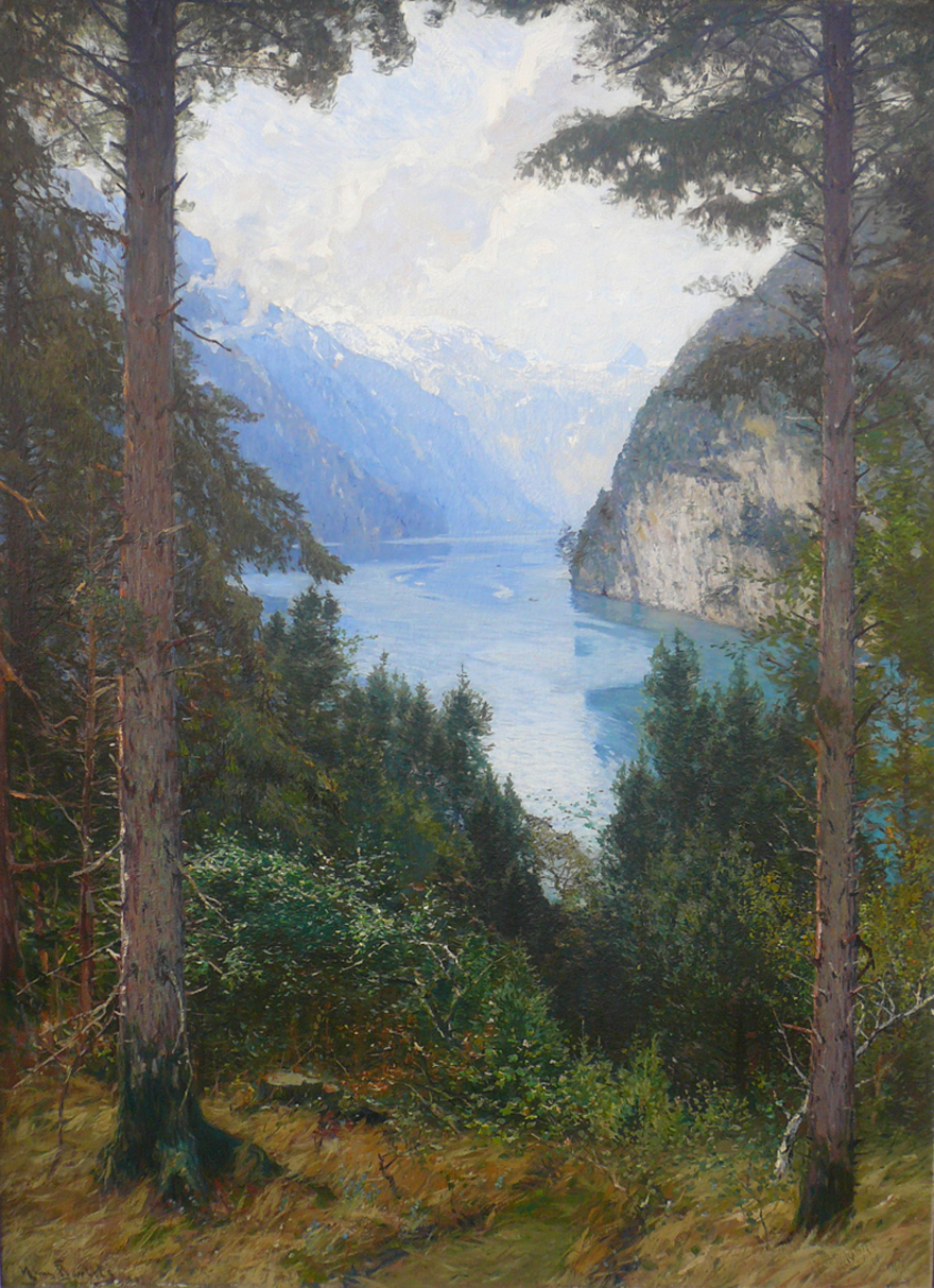 «Вид на озеро Кенигсзее», 1901Холст, масло, 130 x 95 смПодписана и датирована художником